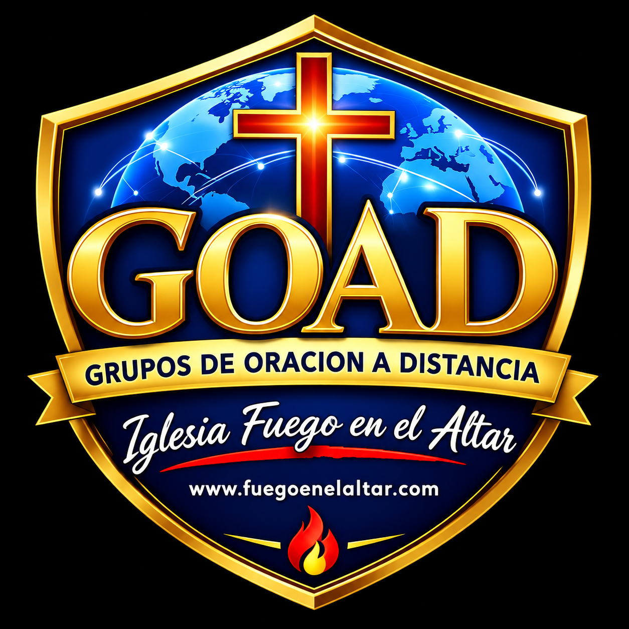 Iglesia Fuego en el Altar